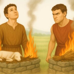 Bijbelse plaat Het offer van Abel