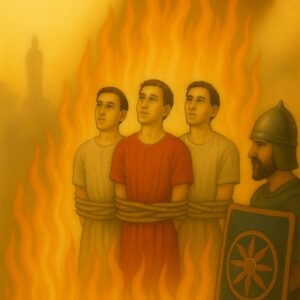 Drie vrienden in de vurige oven