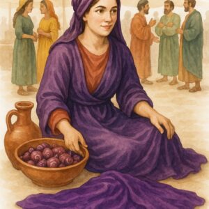 Bijbelse plaat Lydia de purperverkoopster