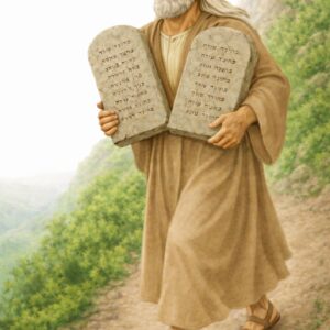 Mozes met de stenen tafels