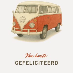 Volkswagenbusje gefeliciteerd