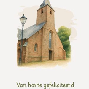 Ansichtkaart Gefeliciteerd Hervormde kerk Oene