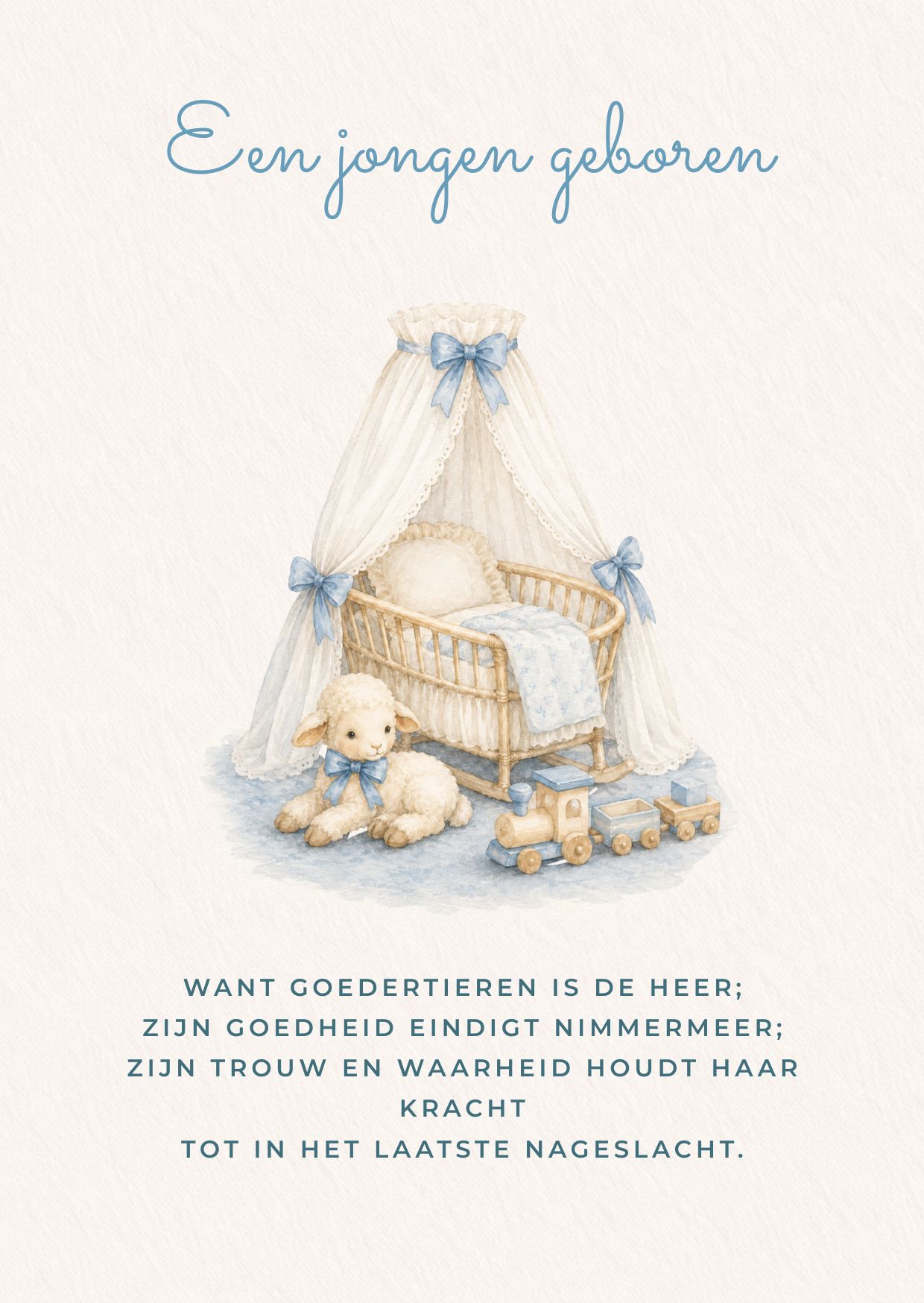 Geboorte jongen (psalm 100:4)