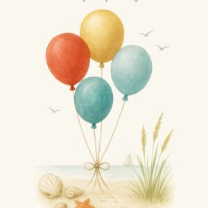 Ballonnen op het strand