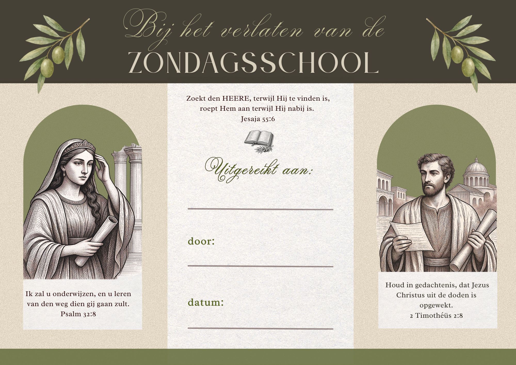 Herinneringsplaat aan de zondagsschool