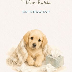 Puppie onder een deken