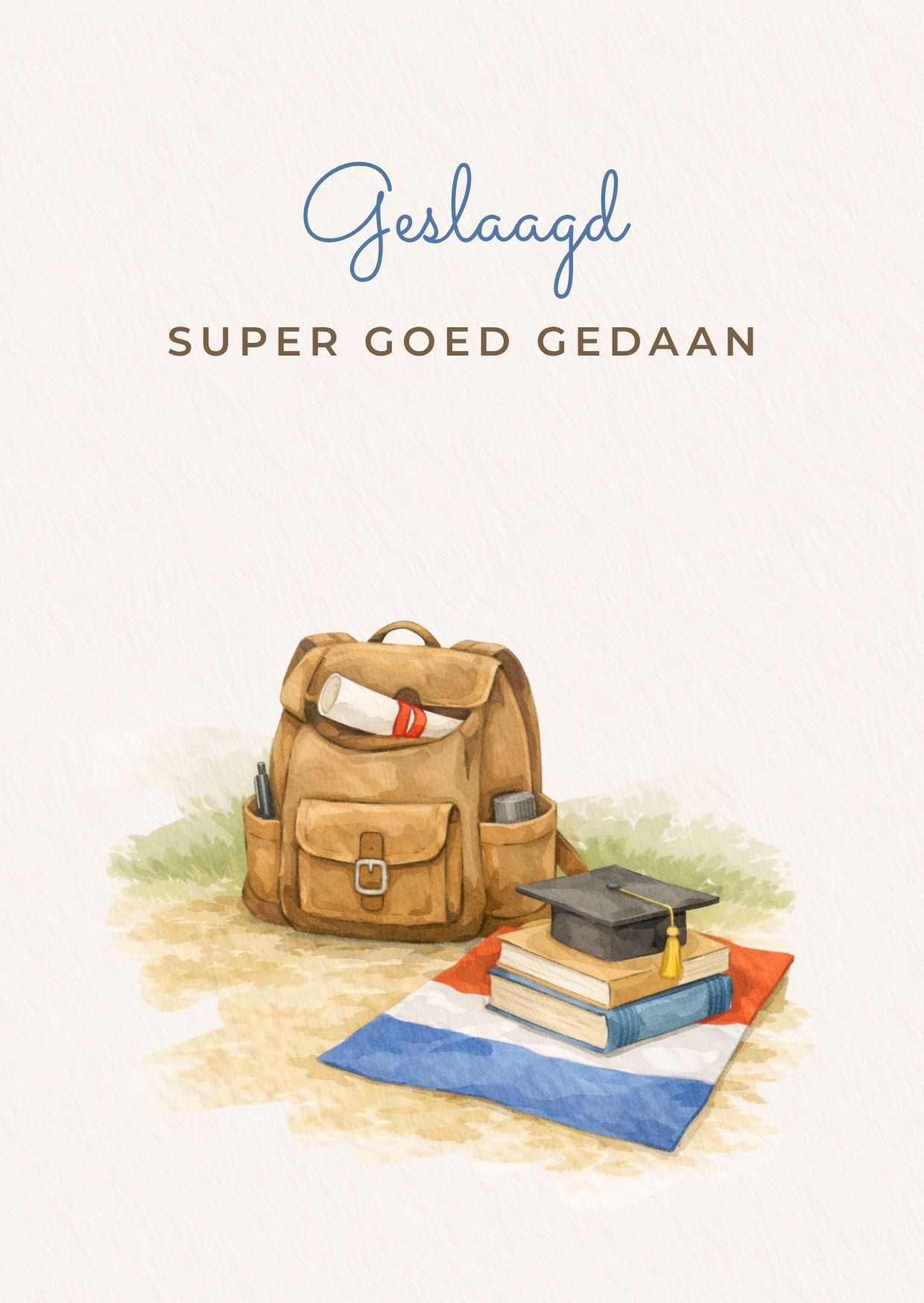 Geslaagd super goed gedaan