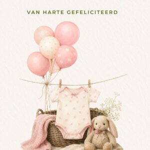 Zinken teil met babyspullen