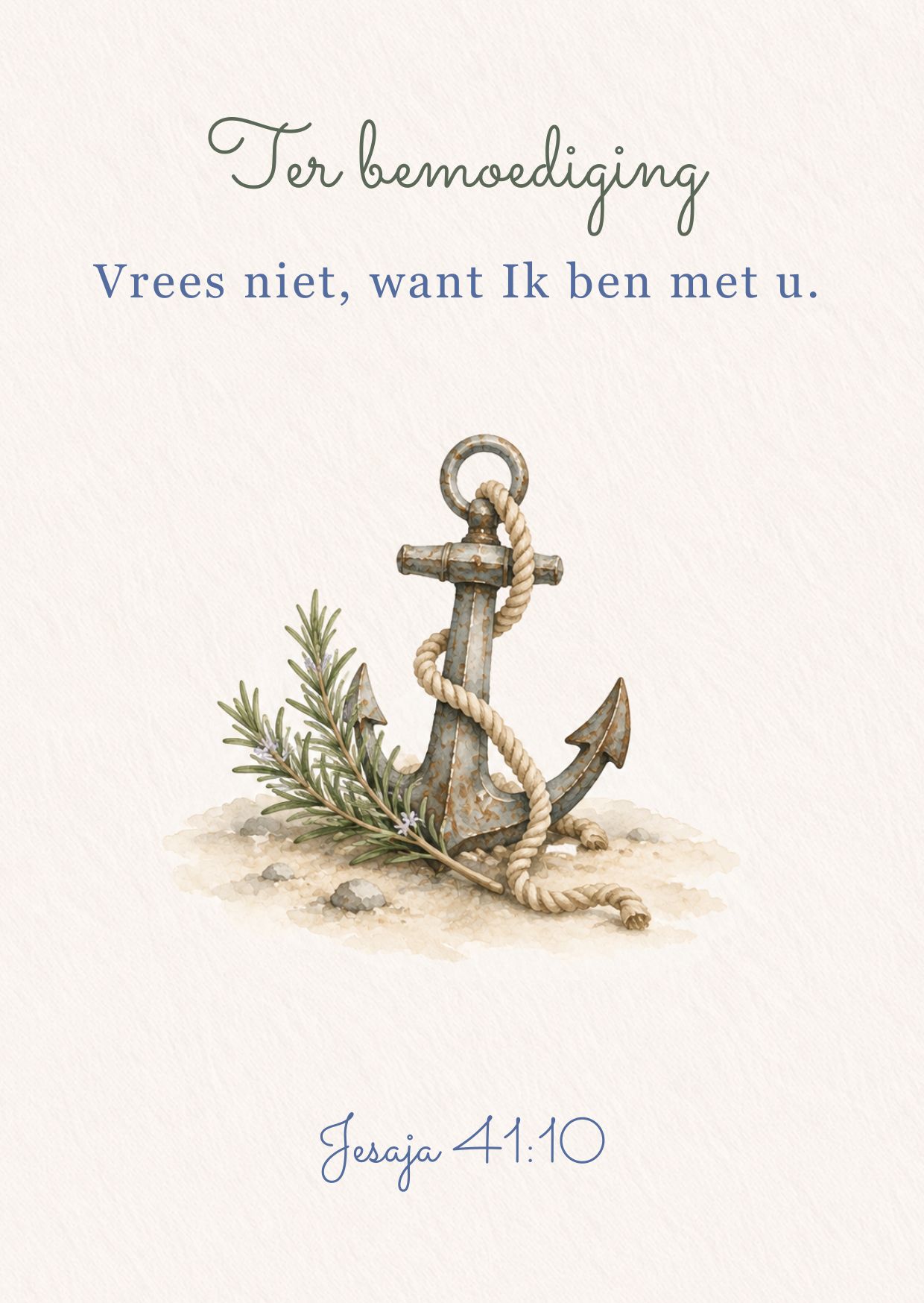 Vrees niet wat Ik ben met u.