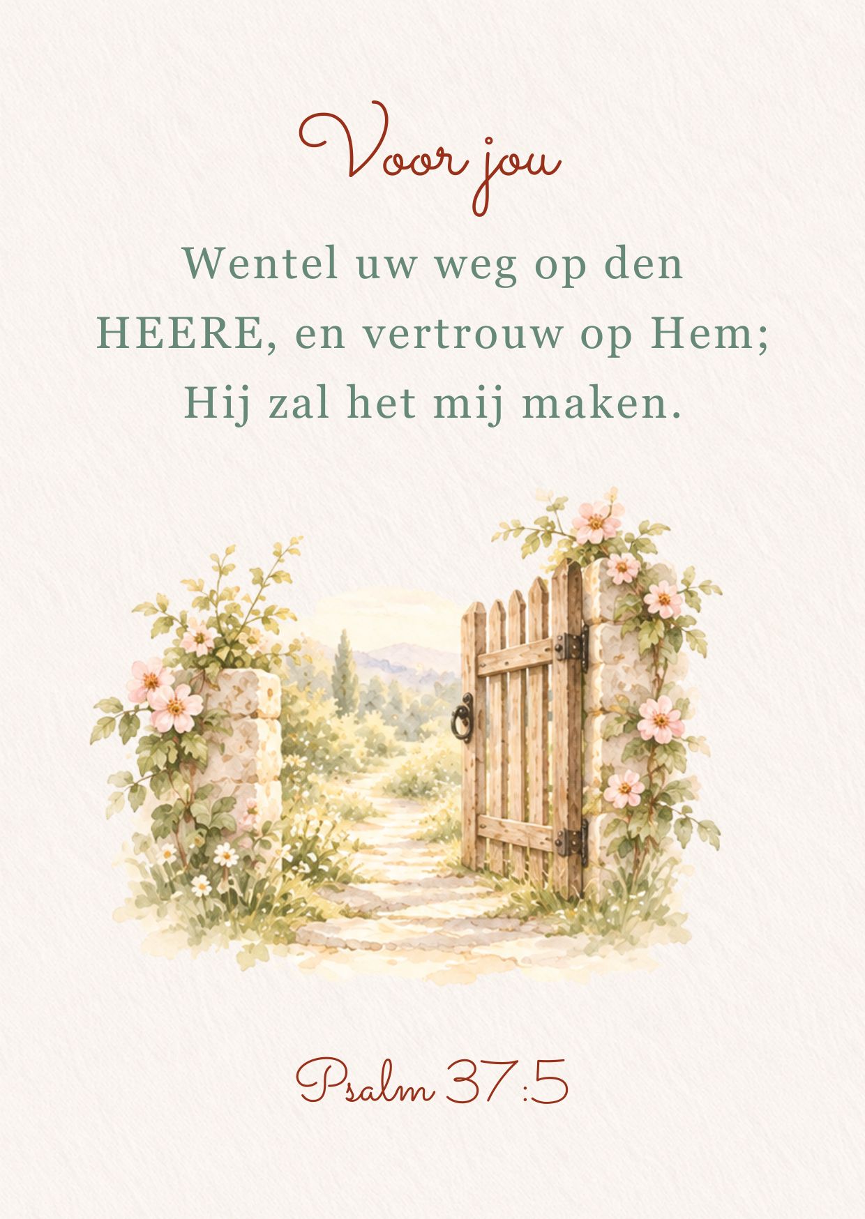 Wentel uw weg op den HEERE